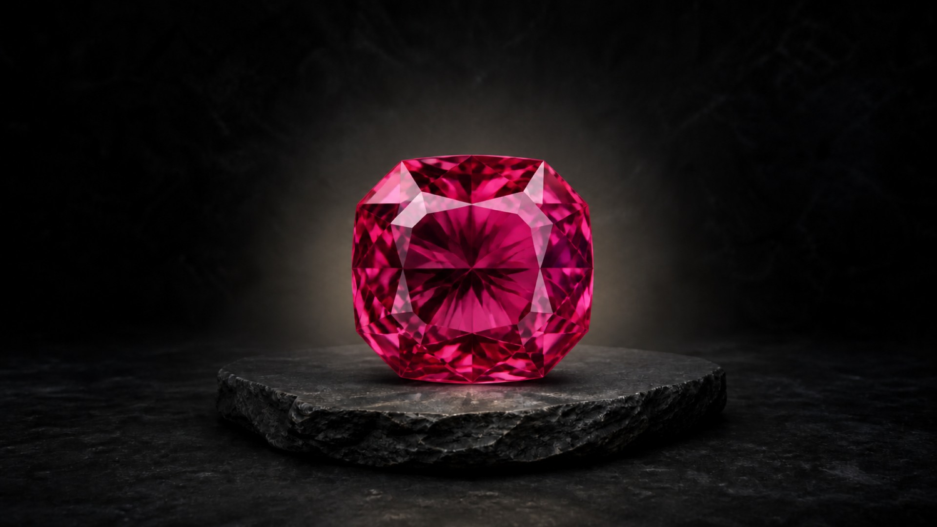 Spinel is a durable, brilliant gemstone made of magnesium aluminum oxide. It ranks 8 on the Mohs hardness scale. It comes in vivid red, pink, purple, blue, and black. Historically mistaken for ruby, famous crown jewels like the "Black Prince's Ruby" are actually red spinels.